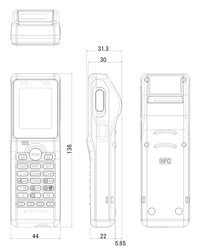 OPH-5000　外形寸法図