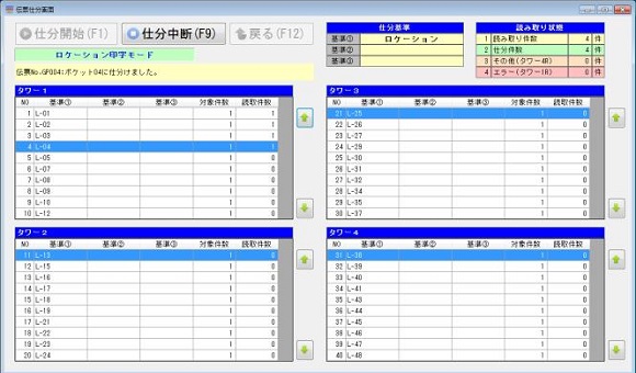 受入仕分け